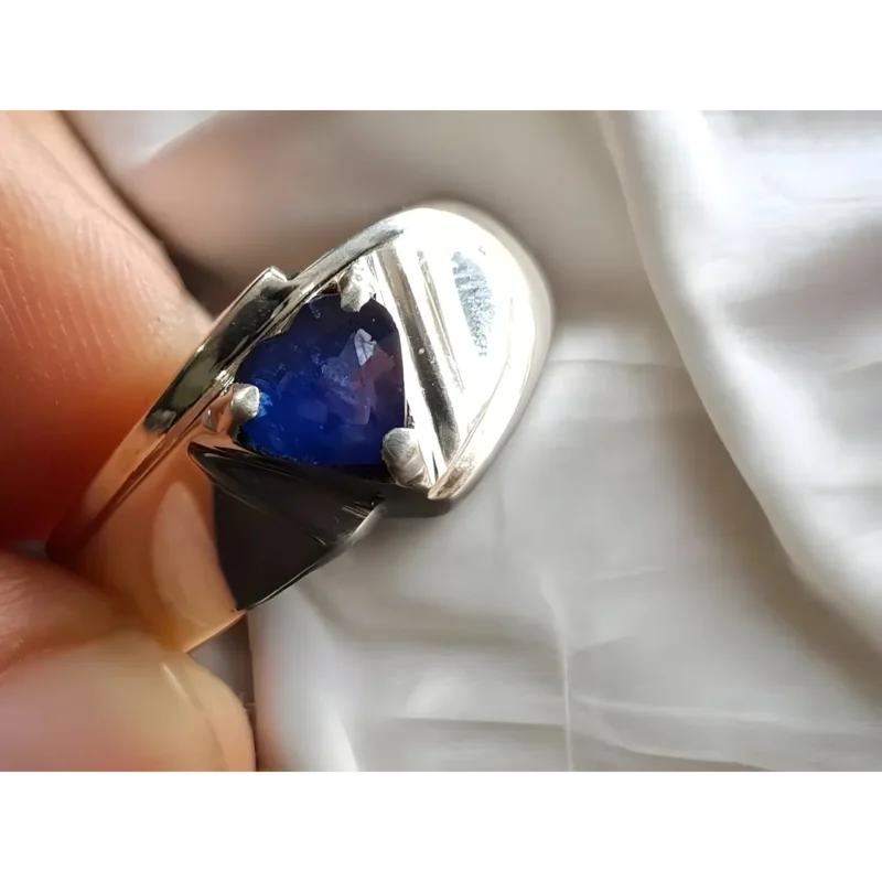 Heart Sapphire Ring Royal Blue Neelam Rings Order Now