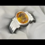 Ceylon Yellow Sapphire Ring Mens Sri lanka Sapphire