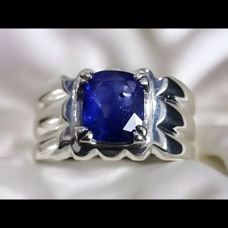 Royal Blue Mens Sapphire Ring 1.75 Ct Sapphire Shop Now