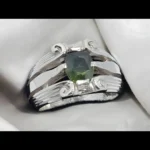 Green Sapphire Rings Mens Rare Green Sapphire Stone Ring Real Neelam Rings