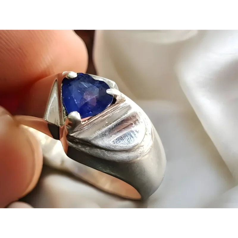 Heart Sapphire Ring Royal Blue Neelam Rings Order Now