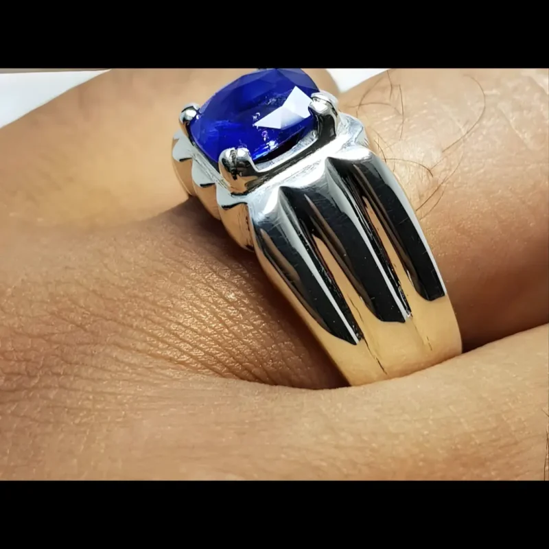 Royal Blue Mens Sapphire Ring 1.75 Ct Sapphire Shop Now