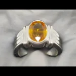 Ceylon Yellow Sapphire Ring Mens Sri lanka Sapphire