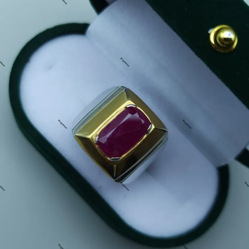 Unheated Ruby Ring Natural Ruby Ring Men's Ring
