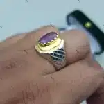10k Gold plated Ruby Ring Natural Ruby Stone Ring
