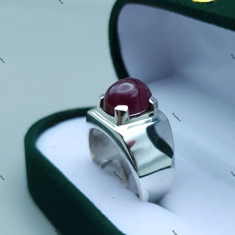 Cabochon Ruby Ring Real Big Ruby Ring Natural Ruby
