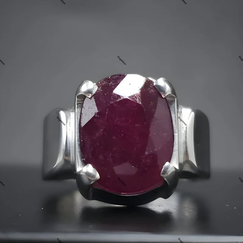 Big Ruby Ring Real Ruby Ring Natural Red Stone