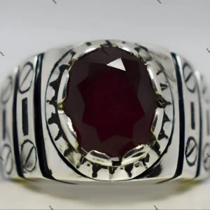 Handmade Natural Ruby Ring Tanzanian Ruby Stone