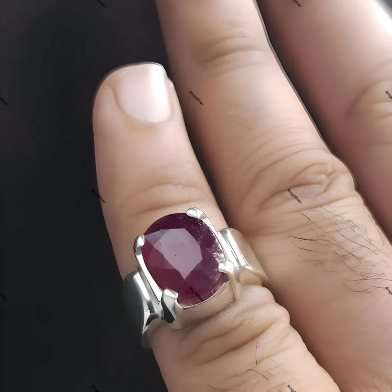 Big Ruby Ring Real Ruby Ring Natural Red Stone