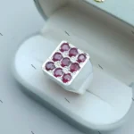 9 stone ruby ring mens