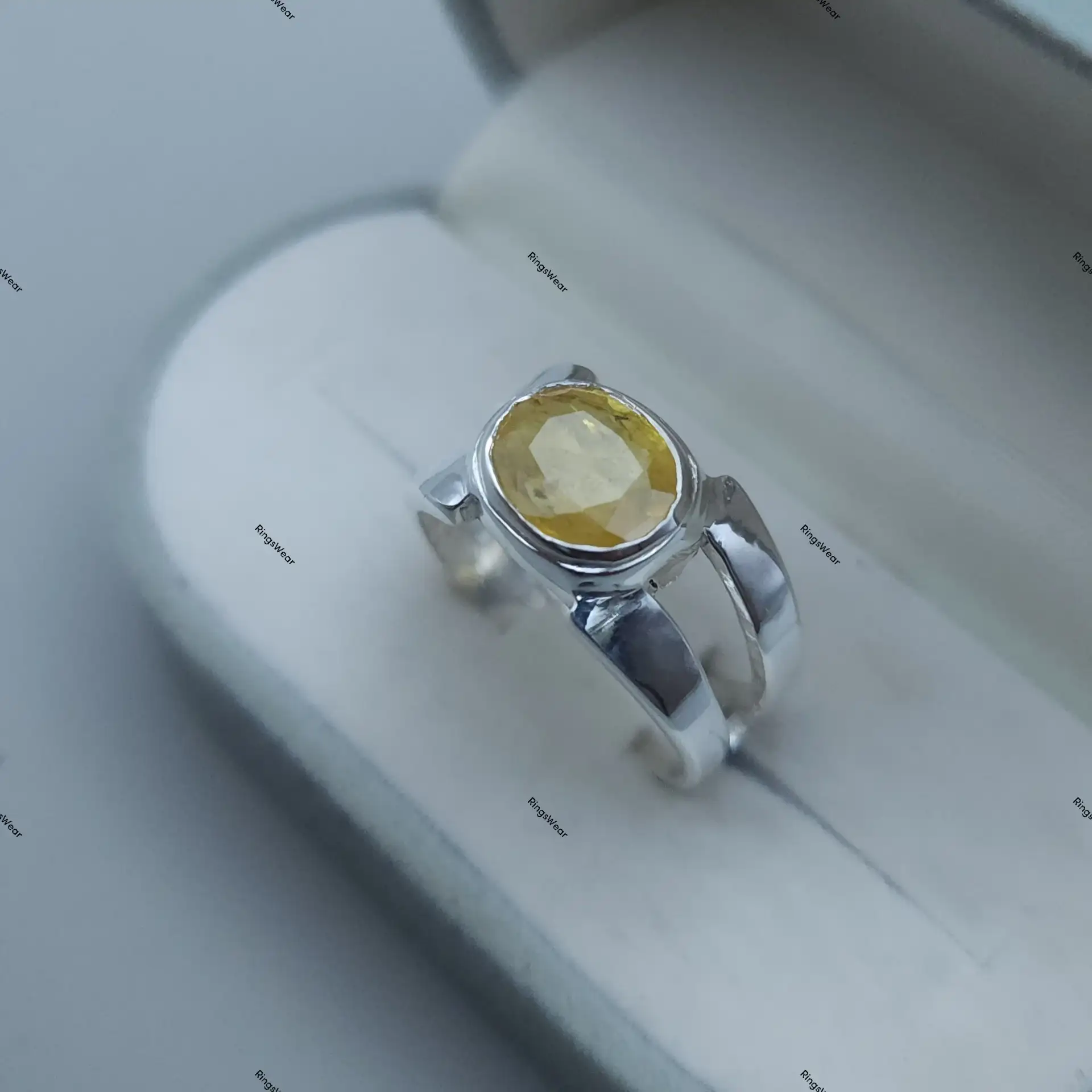 Antique Yellow Sapphire Ring For Men In 925 Sterling Silver 1 Antique Yellow Sapphire Ring