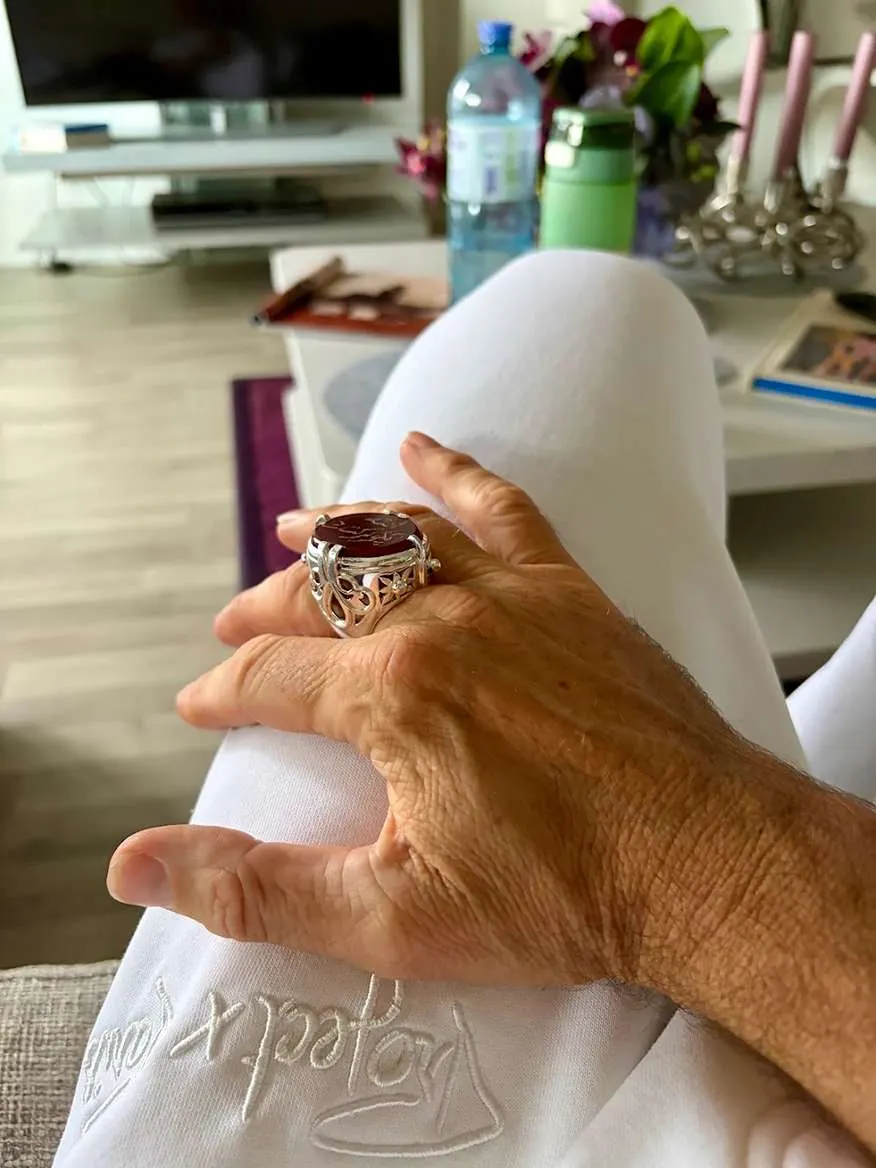 Customer Wearing The Stanley Tucci Statement Ring From Ringswear