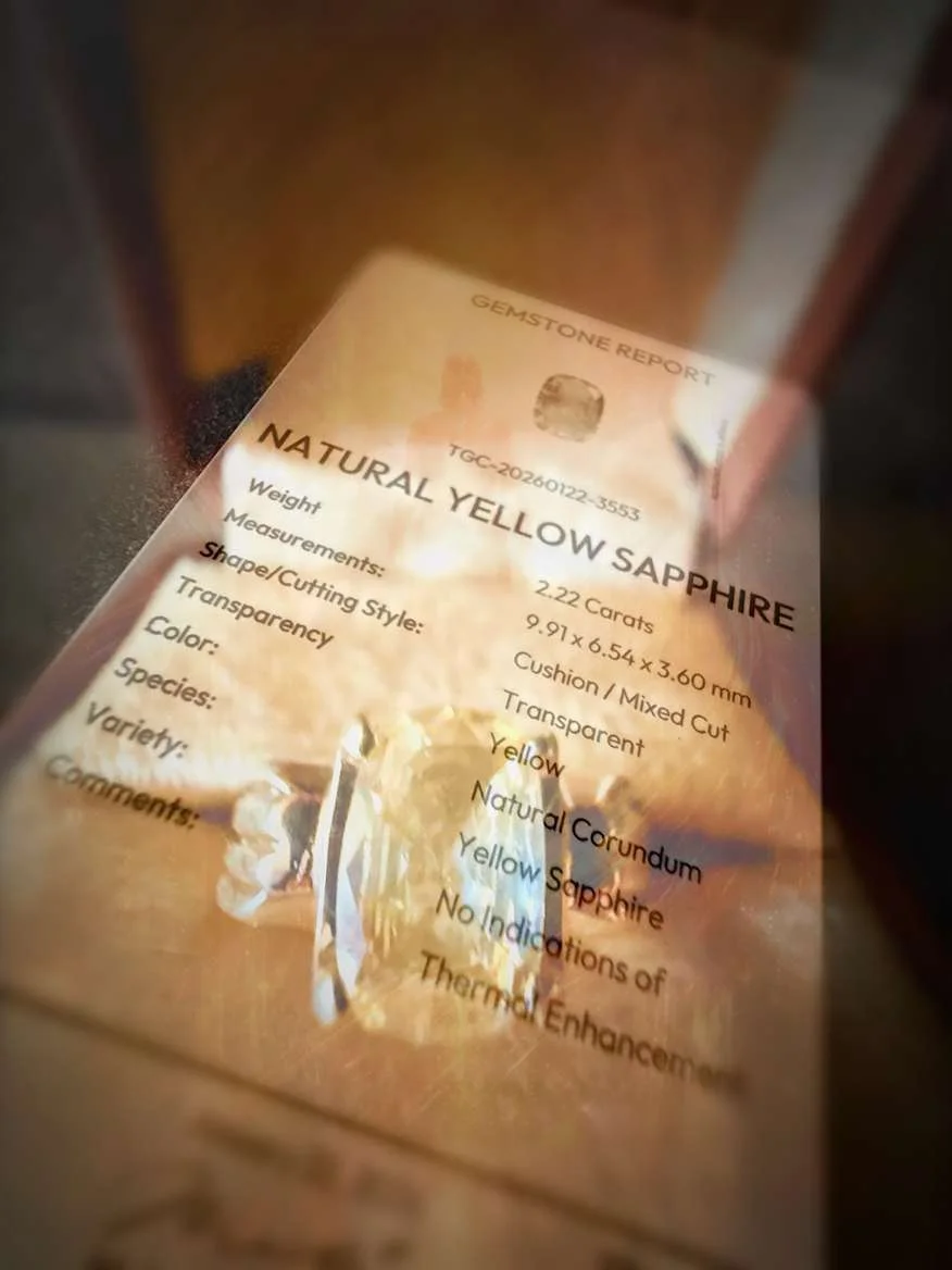 Customer Photo Of A Custom Yellow Sapphire Silver Ring From Ringswear