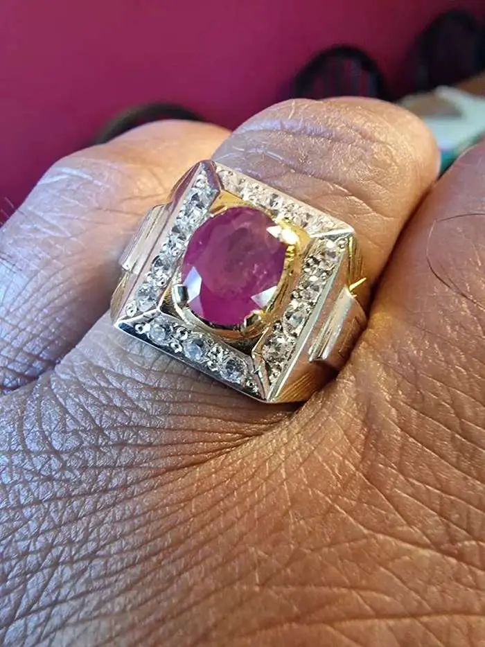 Customer Photo Of Ruby And Yellow Sapphire Rings From Ringswear