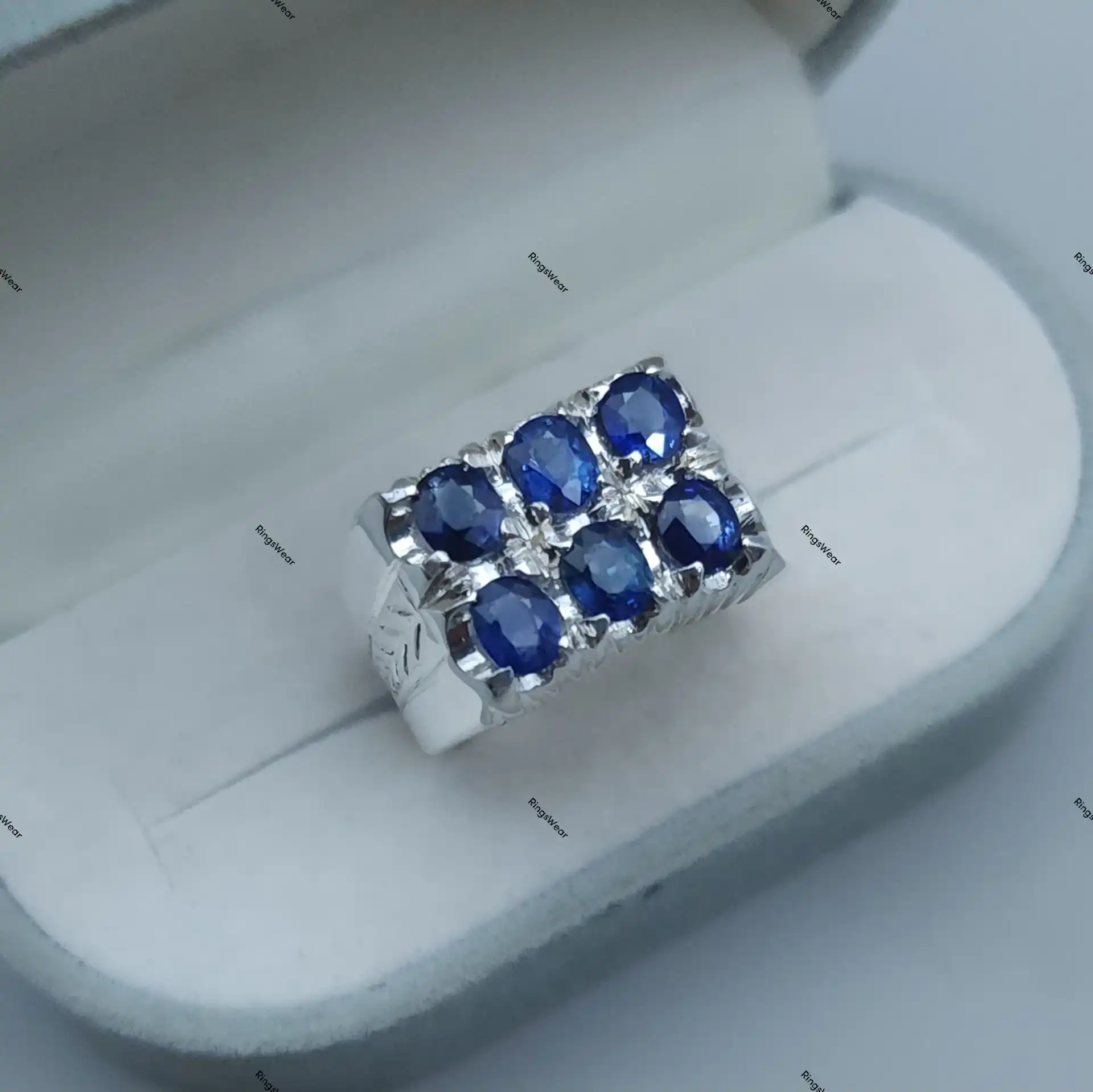 Mens Blue Sapphire Rings Ceylon In 925 Sterling Silver 1 Mens Blue Sapphire Rings
