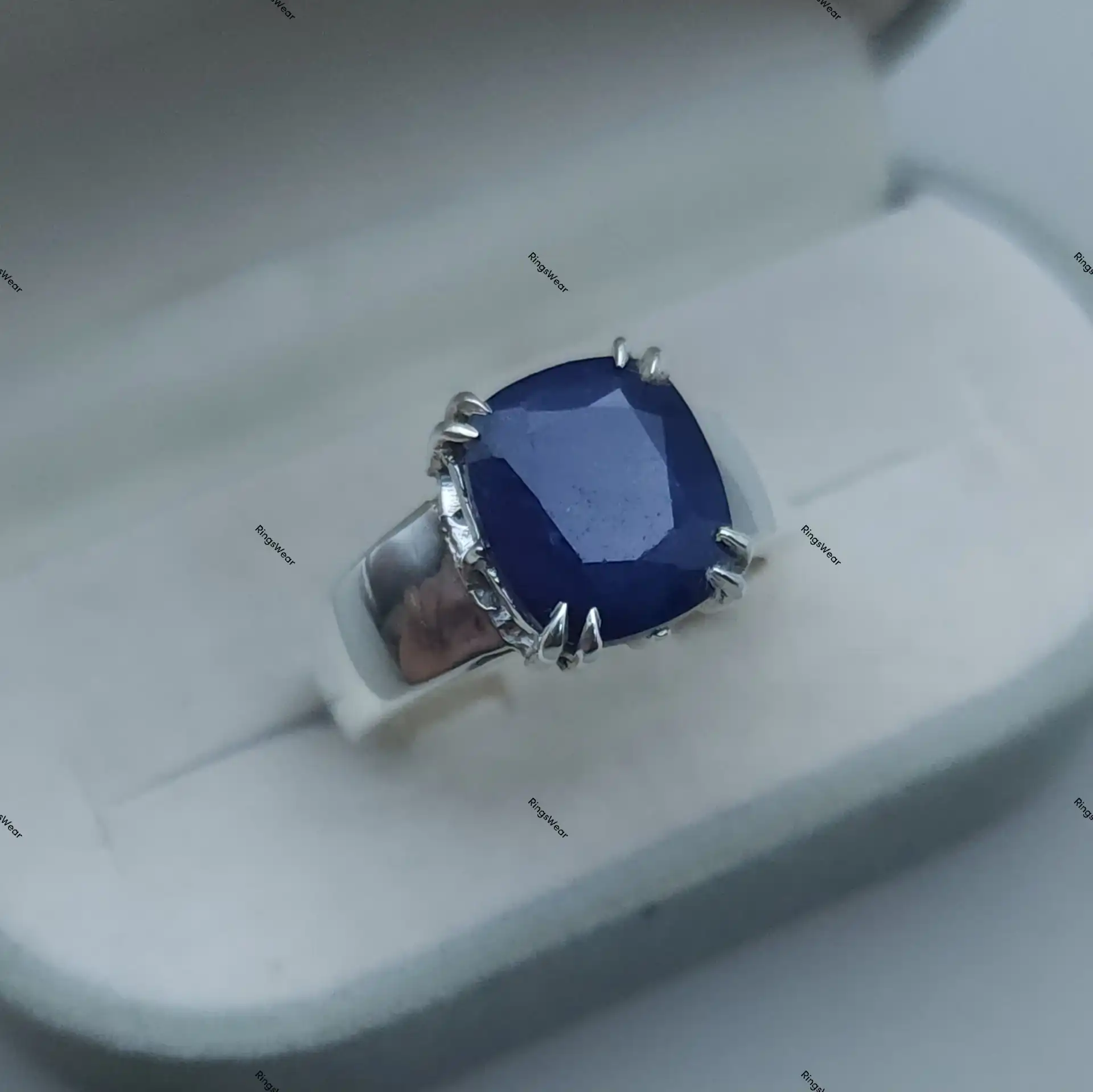 10 Carat Sapphire Ring For Men In 925 Sterling Silver 1 10 Carat Sapphire Ring