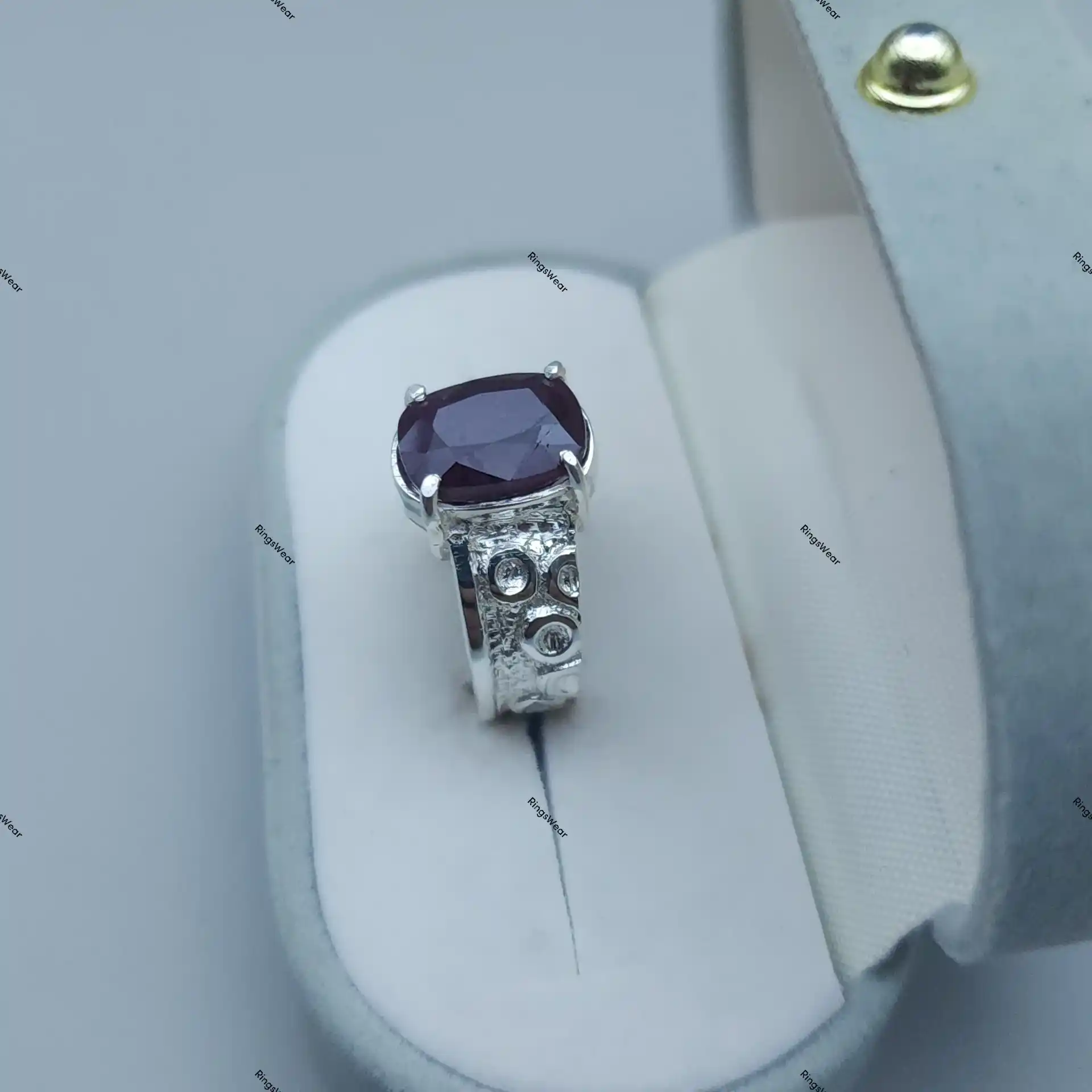 Real Natural Ruby Ring For Men Large Stone In 925 Silver 3 Real Natural Ruby Ring For Men Large Stone In 925 Silver - Image 3