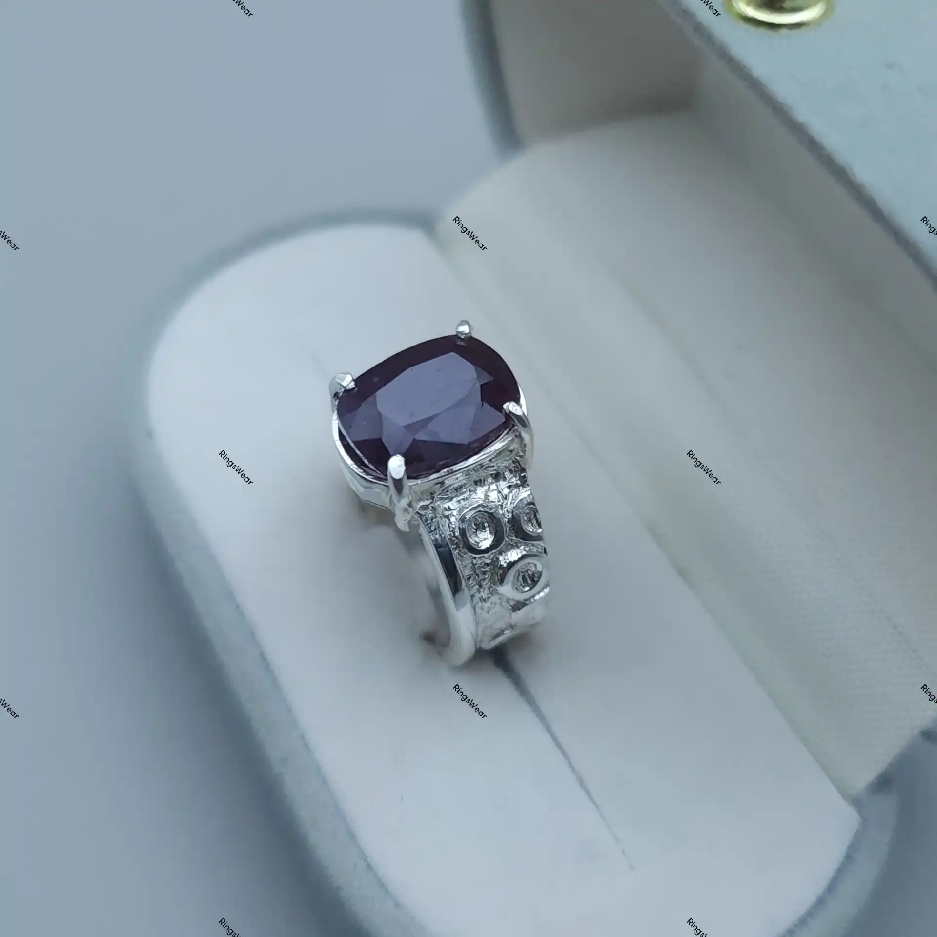 Real Natural Ruby Ring For Men Large Stone In 925 Silver 4 Real Natural Ruby Ring For Men Large Stone In 925 Silver - Image 4
