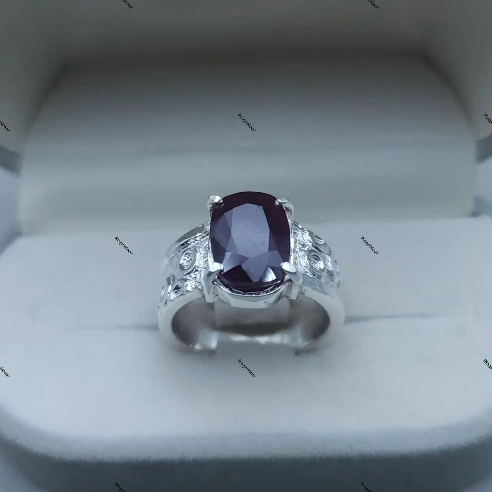 Real Natural Ruby Ring For Men Large Stone In 925 Silver 6 Real Natural Ruby Ring For Men Large Stone In 925 Silver - Image 6