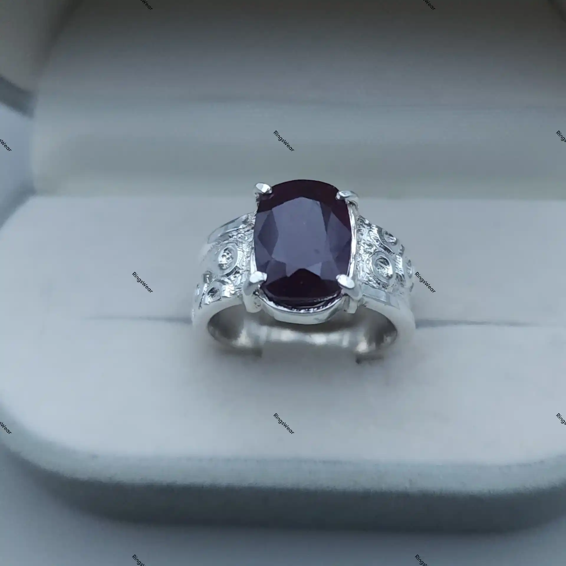 Real Natural Ruby Ring For Men Large Stone In 925 Silver 5 Real Natural Ruby Ring For Men Large Stone In 925 Silver - Image 5