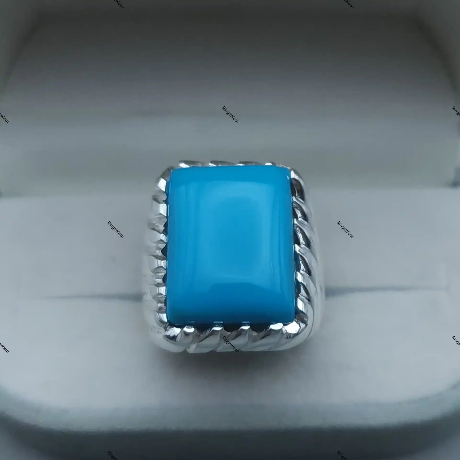 Feroza Stone Ring For Men Natural Turquoise In 925 Silver 10 Feroza Stone Ring For Men