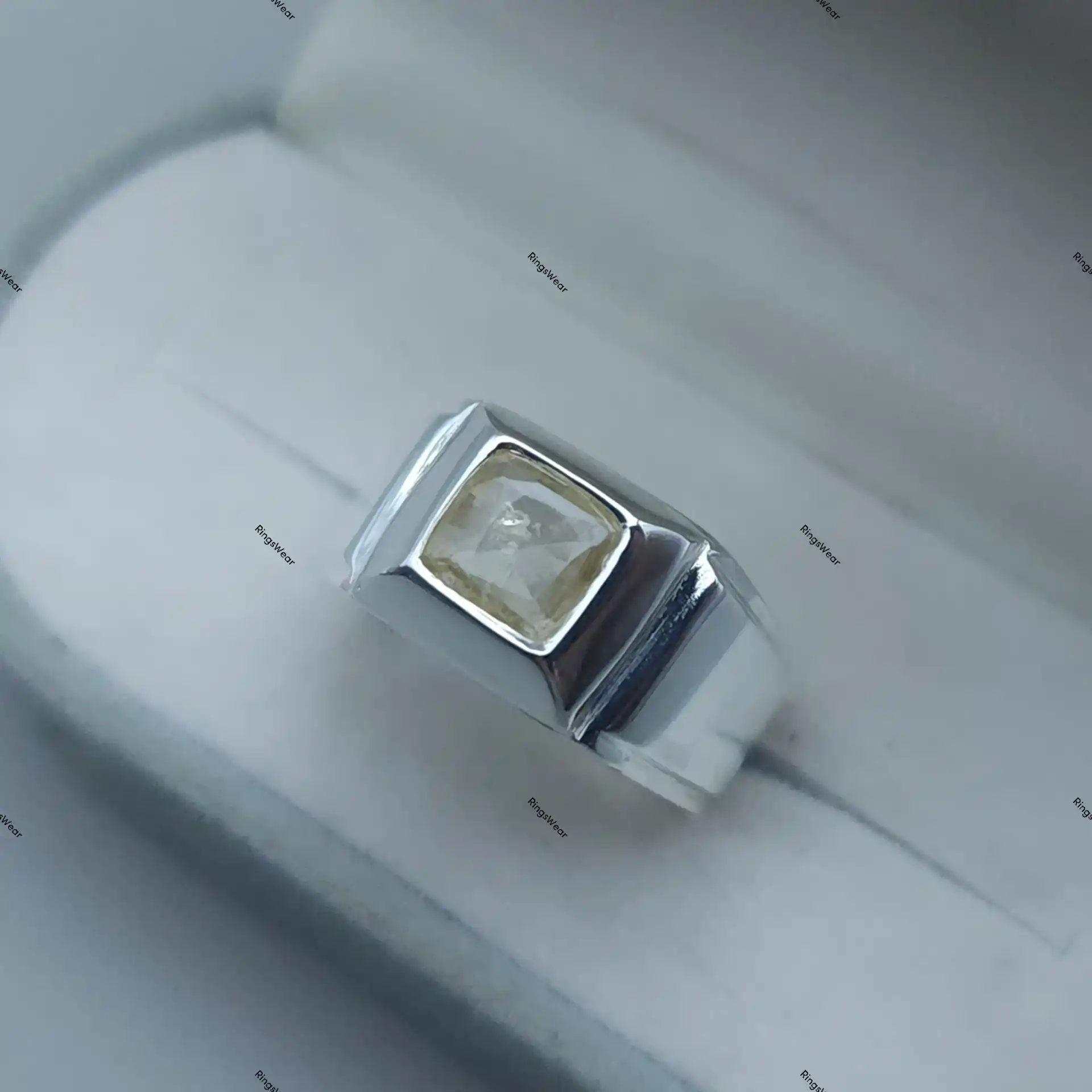 Natural Yellow Sapphire Ceylon Ring For Men In 925 Silver 1 Natural Yellow Sapphire Ceylon