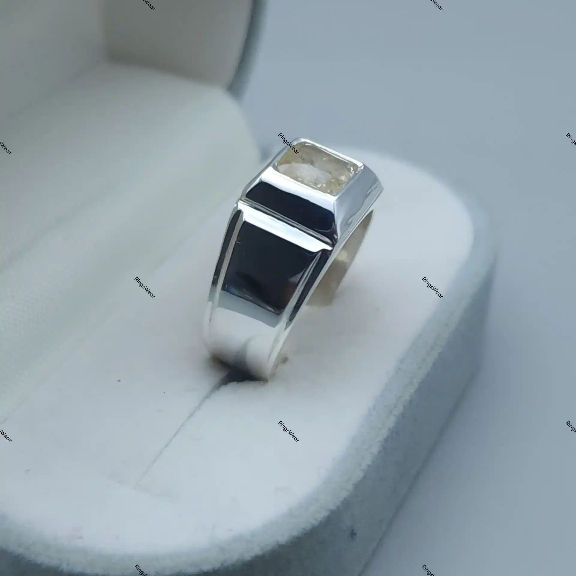 Natural Yellow Sapphire Ceylon Ring For Men In 925 Silver 3 Natural Yellow Sapphire Ceylon Ring For Men In 925 Silver - Image 3