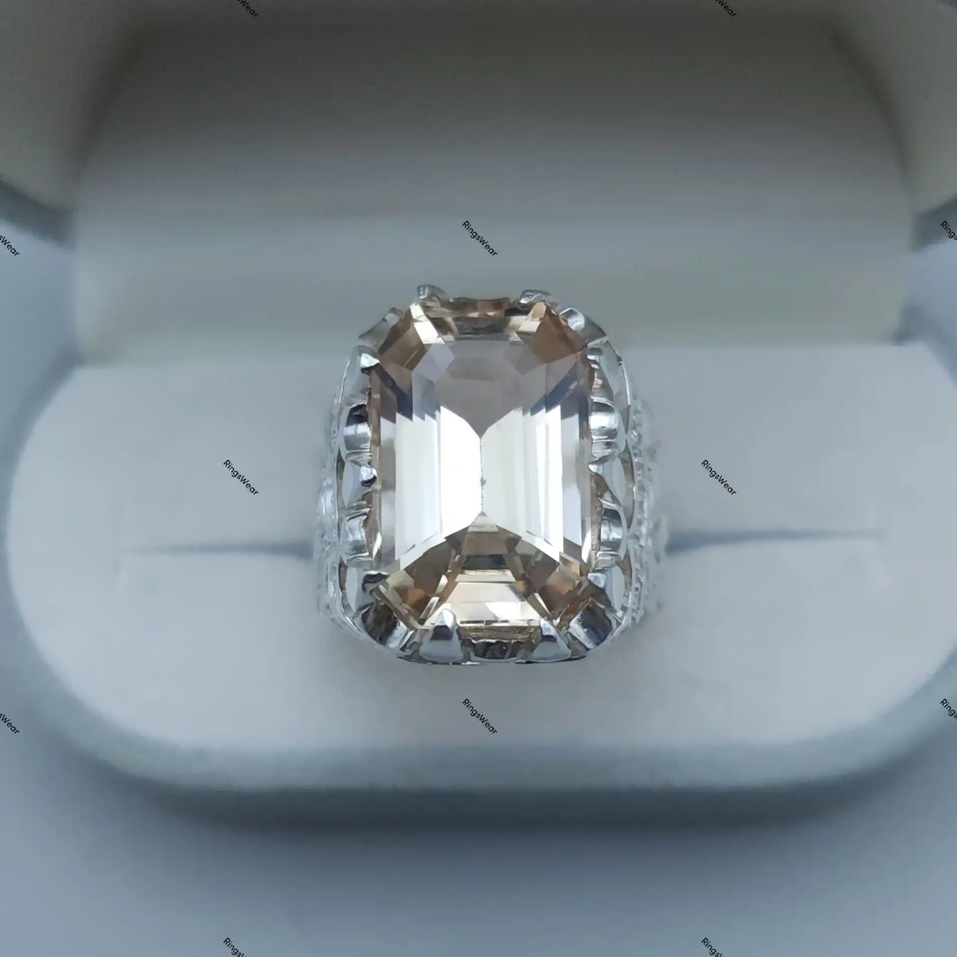 Peach Imperial Topaz Ring Natural Stone 925 Silver 9 Peach Imperial Topaz Ring Natural Stone 925 Silver - Image 9
