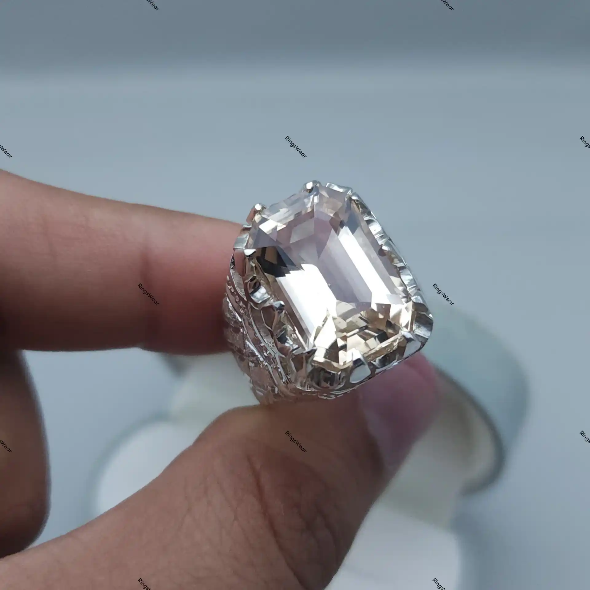 Peach Imperial Topaz Ring Natural Stone 925 Silver 10 Peach Imperial Topaz Ring Natural Stone 925 Silver - Image 10