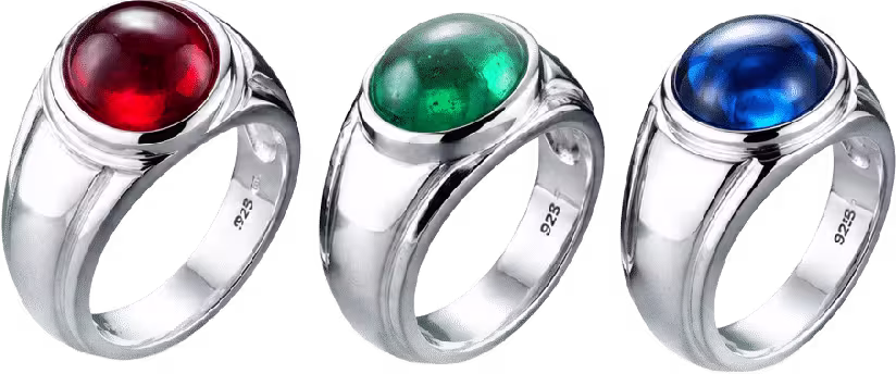 Ringswear Ruby Ring Mens Emerald Ring Mens Sapphire Ring Mens